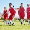 girls playing soccer 